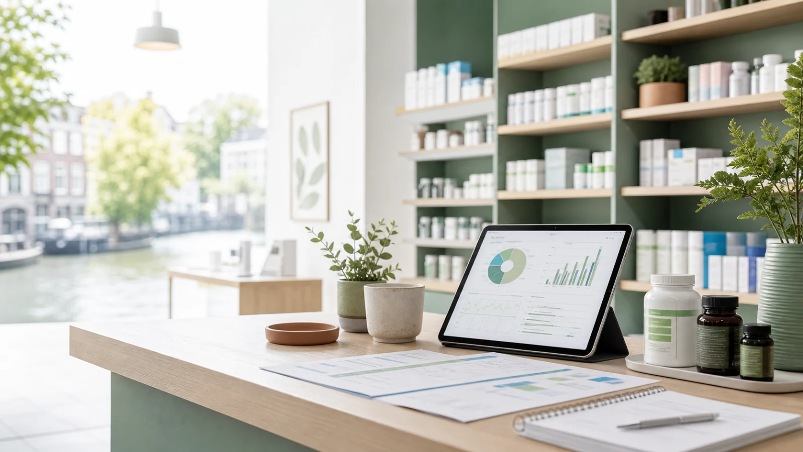 Apotheek Ritzen visueel blok voor gezondheidsproducten
